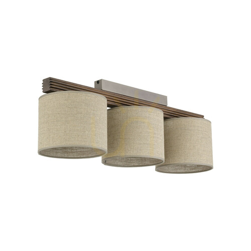 Verifica Lampa de tavan Viga Shade din lemn de nuc, 3 Xe27