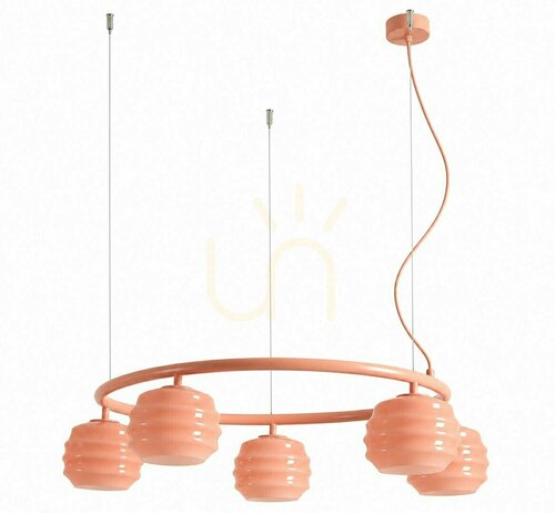 Verifica Lampa suspendată Puff Glaze 5 Ring Coral ALDEX 1160F11_R