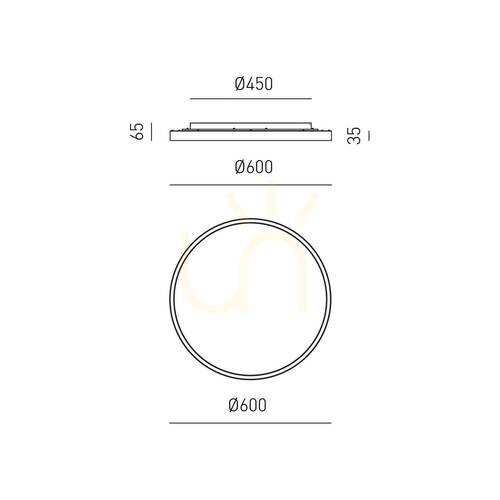 Verifica Lampa de tavan AELA P/M FAEPO2, auriu, Gea Luce