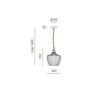 CLEOFE S/10 FCLSB10 Lampa suspendată Gea Luce, albă small 1