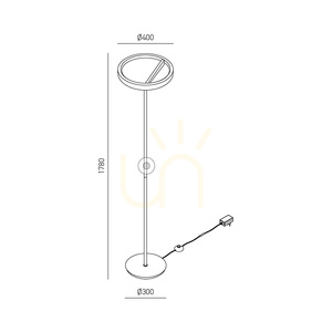Lampa de podea CRISEIDE PT FCRPIN, negru, Gea Luce small 1