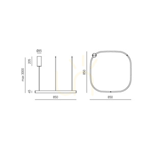 CRISEIDE S/1G Q FCRSN9Q Lampa suspendată „Gea Luce” neagră small 1