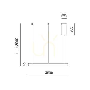 Lampa suspendată CRISEIDE S/1P FCRSO8, auriu mat, Gea Luce small 1