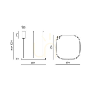 CRISEIDE S/1P Q FCRSBE8Q Lampa suspendată Gea Luce, bej small 1