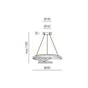 Lampa suspendată DIVA S/G FDISO3 Gold de la Gea Luce small 1