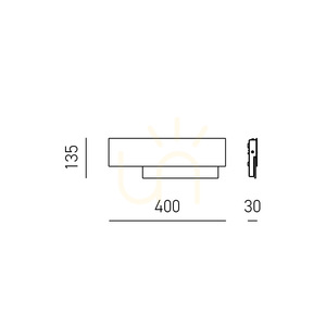Aplică de perete DOHA A/P FDOAB1 cu perete alb, de la Gea Luce small 1