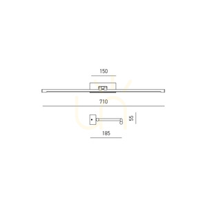 Aplică de perete din alamă GAP463C de la Gea Luce small 1