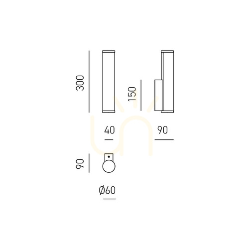 Verifica Aplică de perete GAP481C cromată de la Gea Luce, IP44