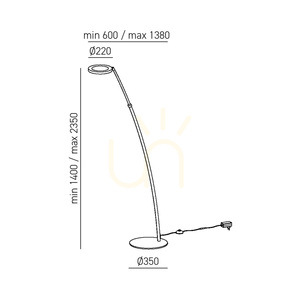 Lampa de podea GPIB30, albă, Gea Luce small 1