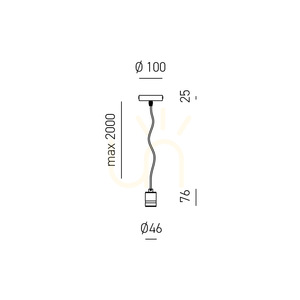 GSO090 Accesoriu pentru abajur alb Gea Luce small 1