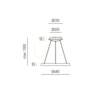 KRIZIA S/P 3000K FKRSB1 Lampa suspendată „Gea Luce” albă small 1