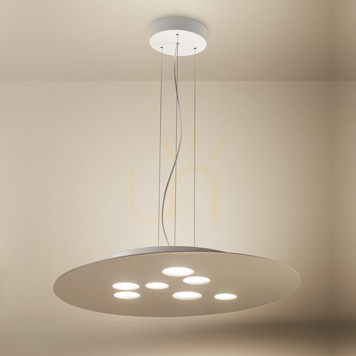 Verificați Lampa suspendată LUNA S FLUST1, gri-maro, Gea Luce