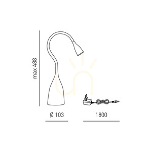 NEKKAR L GLS020 Lampa de masă albă Gea Luce small 1