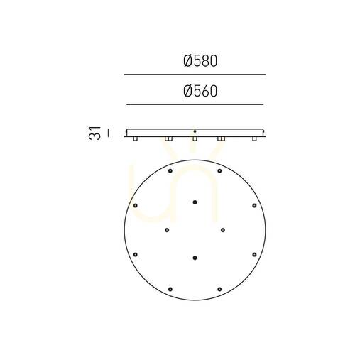 Verifica Rozetă de tavan OFELIA MINI B T/12 FOFBN12, negru, de la Gea Luce