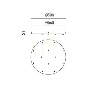 OFELIA MINI B T/12 FOFBO12 Rozetă de tavan din alamă de la Gea Luce small 1