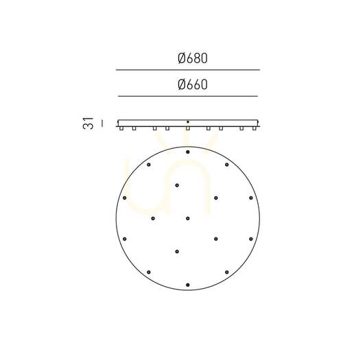 Verifica OFELIA MINI B T/16 FOFBO16 Rozetă de tavan din alamă de la Gea Luce