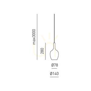 Lampa suspendată OFELIA S/10 MINI FOFST10M, transparentă, de la Gea Luce small 1