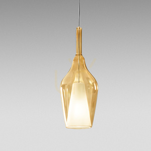 Lampa suspendată OFELIA S/12 FOFSAM12, chihlimbar transparent, Gea Luce small 0