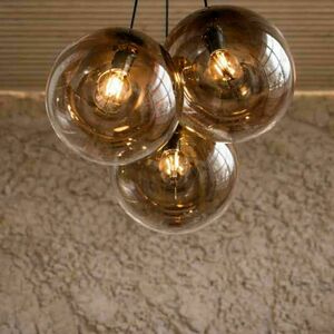 Lustră suspendată s.luce Orb, 3 becuri E27, sticlă transparentă, diametru 40 cm small 2