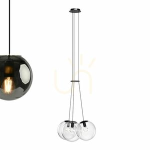 Lustră suspendată s.luce Orb, 3 socluri E27, sticlă fumurie, Ø 30 cm small 13