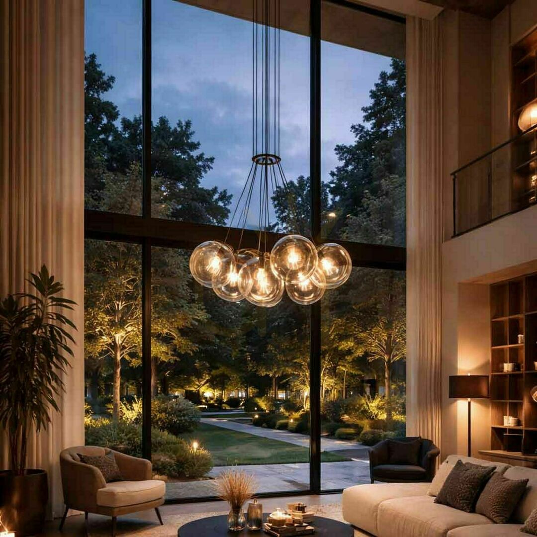 Verifica Lustră suspendată s.luce Orb, 7 globuri din sticlă fumurie, E27, Ø40 cm Lustră suspendată s.luce Orb, 7 globuri din sticlă fumurie, E27, Ø40 cm