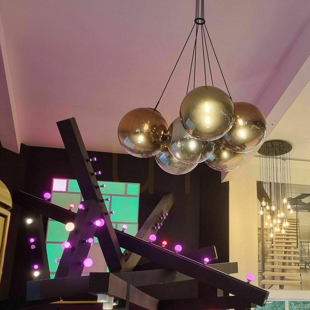 Verifica Lustră suspendată s.luce Orb, 7 globuri din sticlă fumurie, 7xE27 Lustră suspendată s.luce Orb, 7 globuri din sticlă fumurie, 7xE27