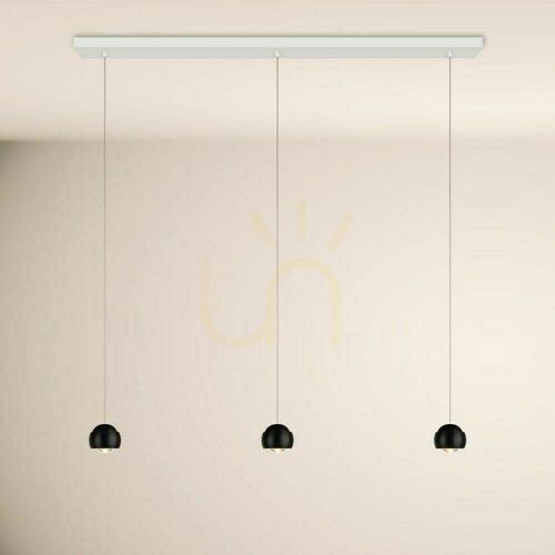 Verifica Lampă suspendată LED s.luce Beam, 3 lumini, 24 W, 120 cm, neagră, dimabilă, 3000 K