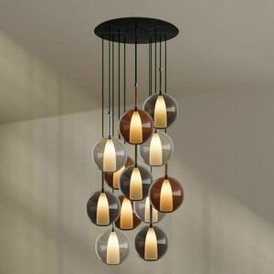 Lustră suspendată s.luce Belluna, 12 x E27, sticlă multicoloră small 2