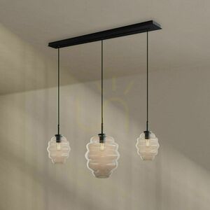 Lustră suspendată s.luce Echos, 3 x E27, sticlă transparentă, 120 cm small 14