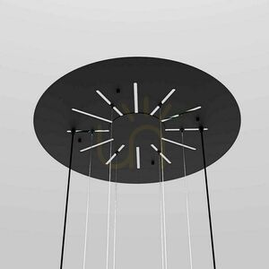 Lustră suspendată s.luce Echos, 8 x E27, abajururi din sticlă fumurie Ø 25 cm small 3