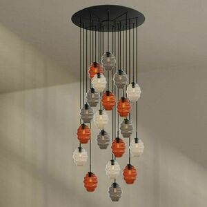 Lustră s.luce Echos, 20 de becuri E27, sticlă multicoloră, rozetă Ø 120 cm 0 Lustră s.luce Echos, 20 de becuri E27, sticlă multicoloră, rozetă Ø 120 cm small 0