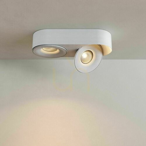 Verifica Spot LED de tavan reglabil s.luce Santa Duo, 2 lumini, 22 W, 4000 K, argintiu, dimabil