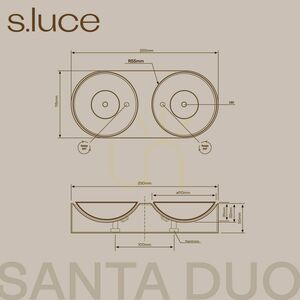 Spot LED de tavan reglabil s.luce Santa Duo, 2 surse de lumină, 22 W, 2700 K, alb, dimabil small 4
