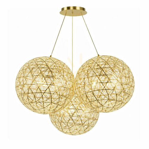 Verifica Lustră LED s.luce Atom Cluster, 3 corpuri, aurie, Ø 70 cm, 16,2 W, 3000 K