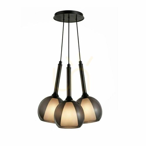 Verifica Lustră suspendată s.luce Belluna Cluster, 3 x E14, sticlă fumurie