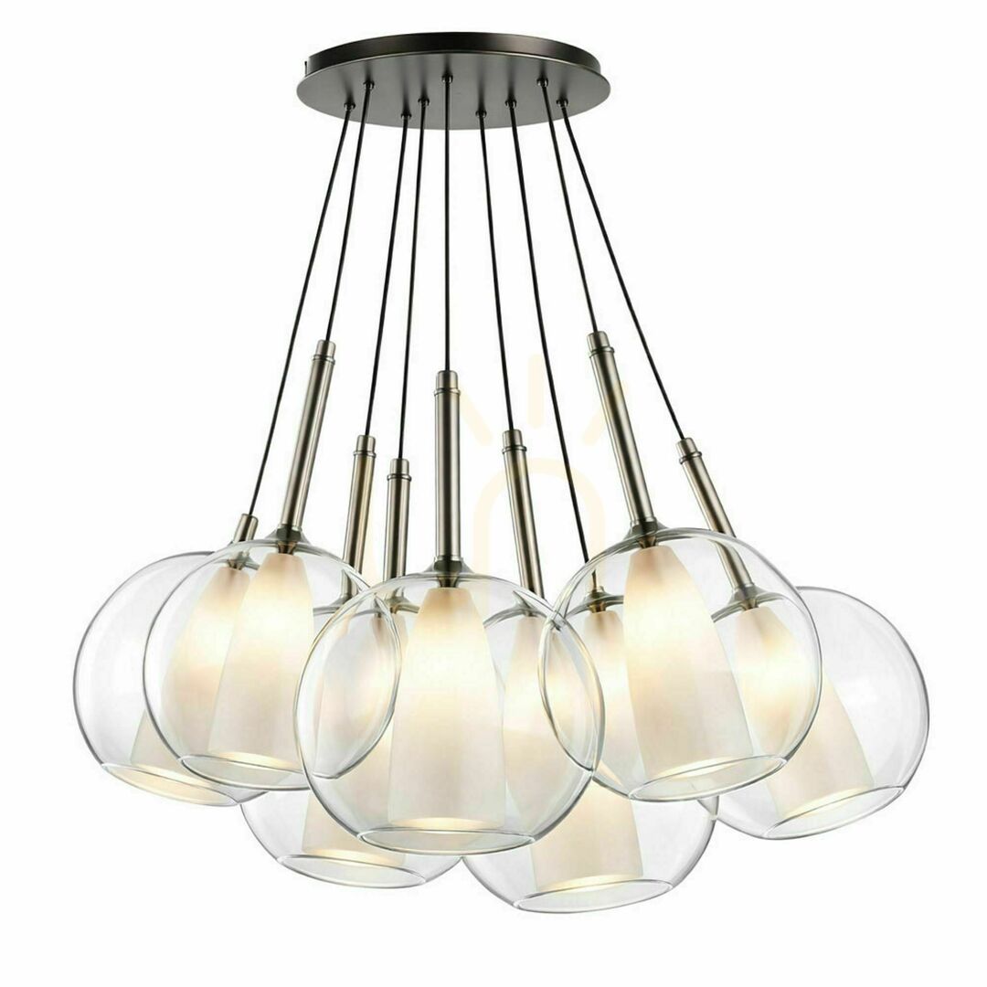 Verifica Lustră suspendată s.luce Belluna Cluster, 7 x E27, sticlă transparentă Lustră suspendată s.luce Belluna Cluster, 7 x E27, sticlă transparentă