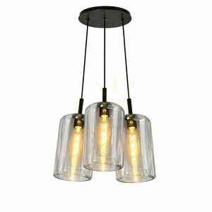 Lustră suspendată s.luce Cruet Cluster, 3 x E27, sticlă multicoloră, abajururi Ø17 cm 3 Lustră suspendată s.luce Cruet Cluster, 3 x E27, sticlă multicoloră, abajururi Ø17 cm small 3