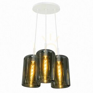 Lustră suspendată s.luce Cruet Cluster, 3 x E27, sticlă multicoloră, abajururi Ø17 cm 9 Lustră suspendată s.luce Cruet Cluster, 3 x E27, sticlă multicoloră, abajururi Ø17 cm small 9