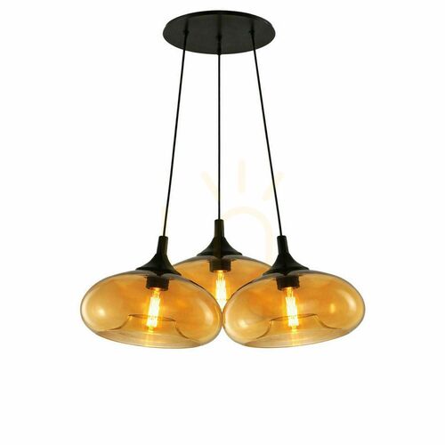 Verifica Lustră suspendată s.luce Cruet Cluster, sticlă multicoloră, 3 x E27, abajururi Ø 28 cm