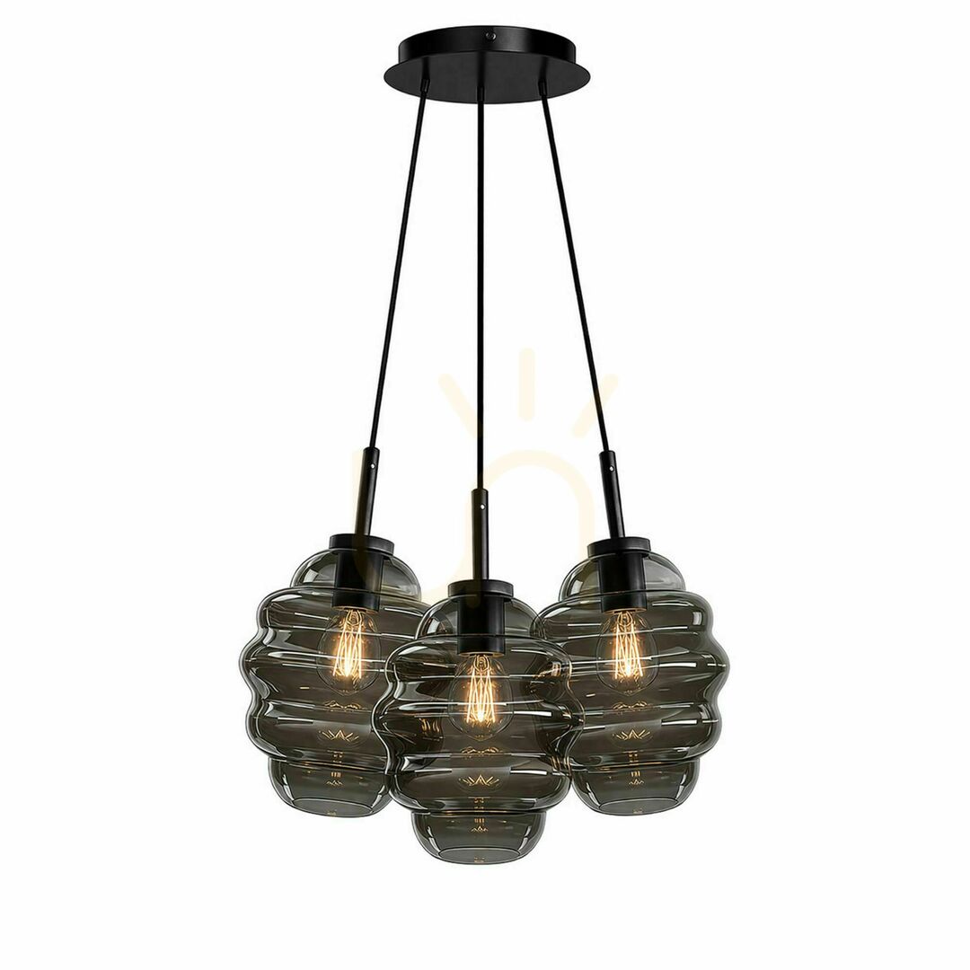 Verifica Lustră suspendată s.luce Echos Cluster, sticlă fumurie, 3 x E27, Ø18 cm Lustră suspendată s.luce Echos Cluster, sticlă fumurie, 3 x E27, Ø18 cm