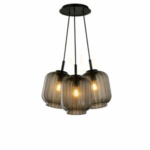 Lustră suspendată s.luce Velo Cluster, sticlă multicoloră, 3xE27, abajururi Ø20 cm small 3