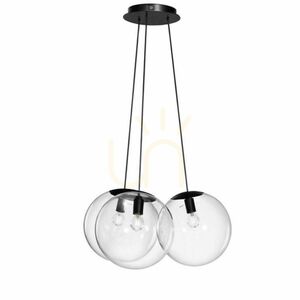Lustră suspendată s.luce Orb Cluster, 3xE27, sticlă transparentă, 3xØ20 cm 5 Lustră suspendată s.luce Orb Cluster, 3xE27, sticlă transparentă, 3xØ20 cm small 5