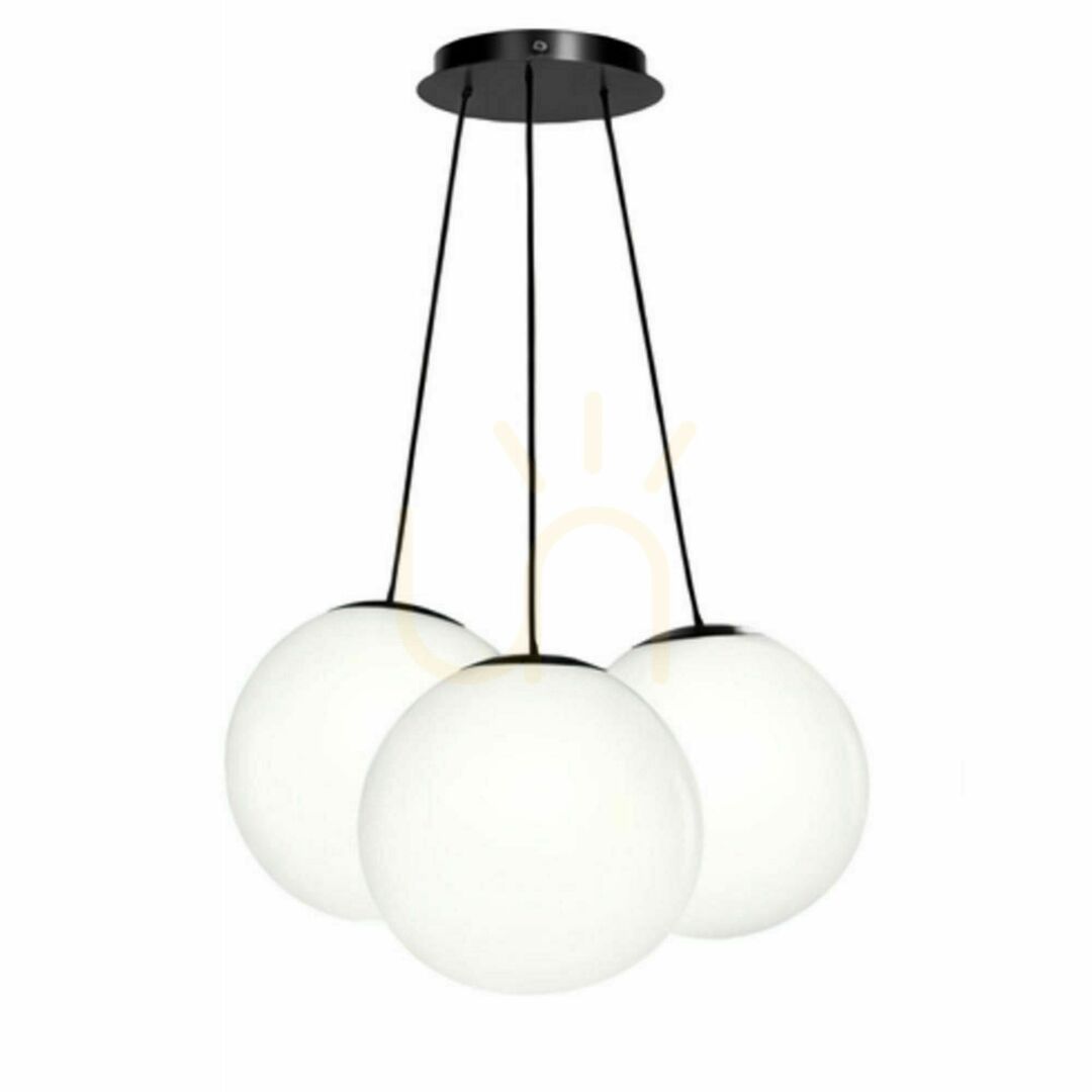 Vedere Lustră suspendată s.luce Orb Cluster, 3xE27, sticlă transparentă, 3xØ20 cm Lustră suspendată s.luce Orb Cluster, 3xE27, sticlă transparentă, 3xØ20 cm