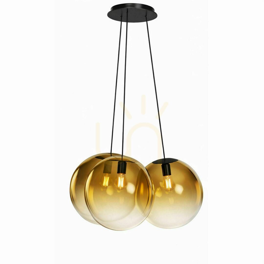Spectacol Lustră suspendată s.luce Orb Cluster, 3xE27, sticlă transparentă, 3xØ20 cm Lustră suspendată s.luce Orb Cluster, 3xE27, sticlă transparentă, 3xØ20 cm