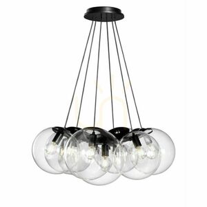Lustră suspendată s.luce Orb Cluster, albă, 7 globuri din sticlă Ø20 cm, 7 x E27 small 2