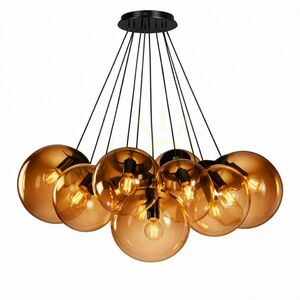 Lustră suspendată s.luce Orb Cluster, 13 x E27, sticlă fumurie, 80 cm small 10