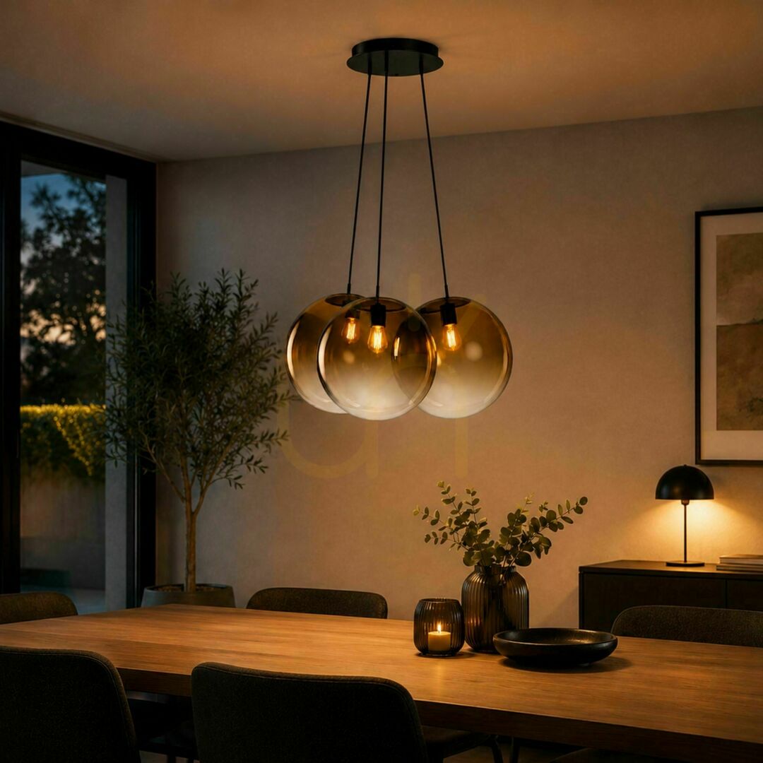 Verifica Lustră suspendată s.luce Orb Cluster, din sticlă, culoare cupru, 3 x E27, 3 x Ø30 cm Lustră suspendată s.luce Orb Cluster, din sticlă, culoare cupru, 3 x E27, 3 x Ø30 cm