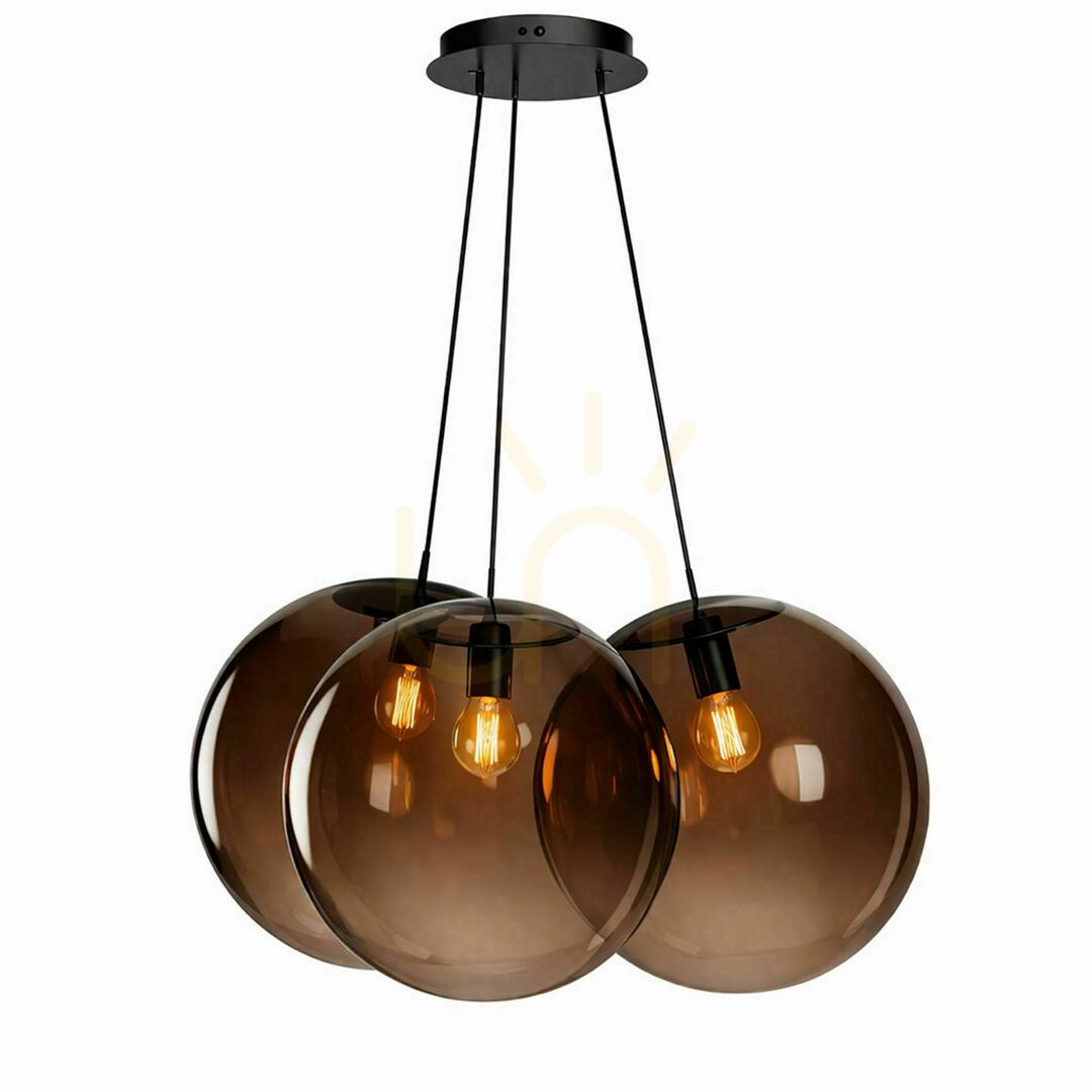 Spectacol Lustră suspendată s.luce Orb Cluster, sticlă, culoare cupru, 3xE27, 3xØ40 cm Lustră suspendată s.luce Orb Cluster, sticlă, culoare cupru, 3xE27, 3xØ40 cm