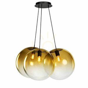 Lustră suspendată s.luce Orb Cluster, sticlă, culoare cupru, 3xE27, 3xØ40 cm 6 Lustră suspendată s.luce Orb Cluster, sticlă, culoare cupru, 3xE27, 3xØ40 cm small 6