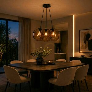 Lustră suspendată s.luce Orb Cluster, sticlă, culoare cupru, 3xE27, 3xØ40 cm 0 Lustră suspendată s.luce Orb Cluster, sticlă, culoare cupru, 3xE27, 3xØ40 cm small 0